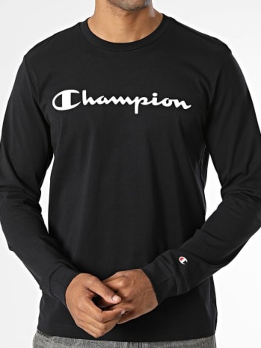Champion Long Sleeve Logo T-Shirt – Size Medium